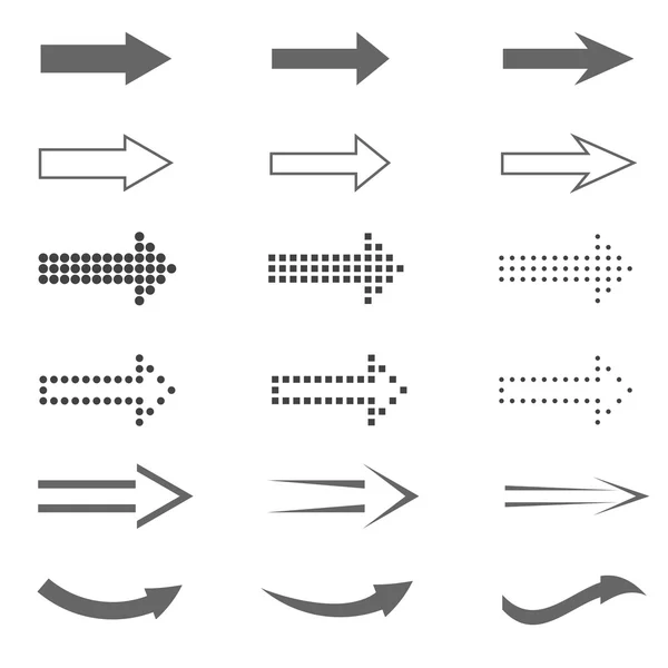 Pfeil-Symbol gesetzt — Stockvektor