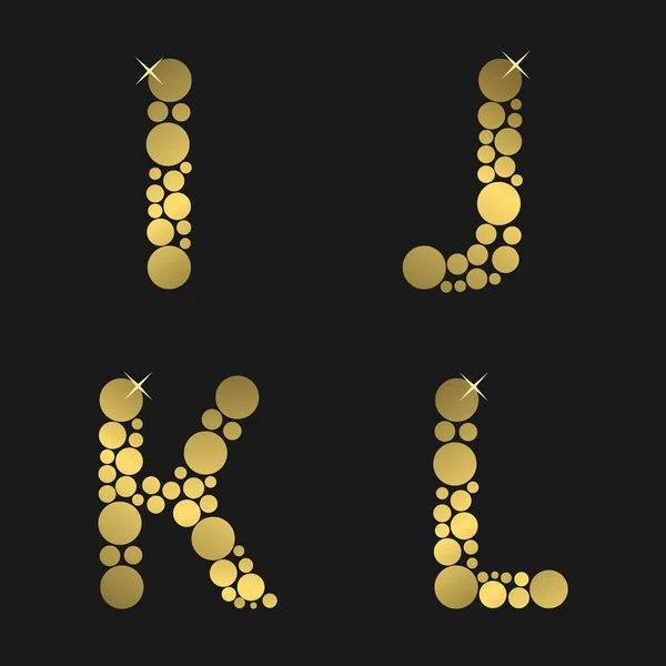 Set de letras doradas — Archivo Imágenes Vectoriales