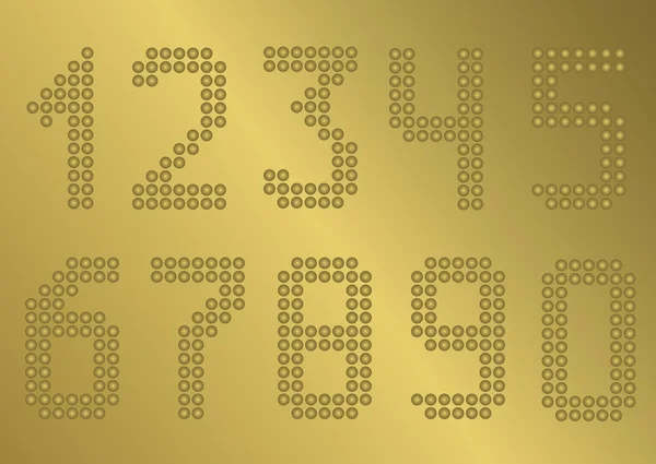 Набор золотых чисел — стоковый вектор