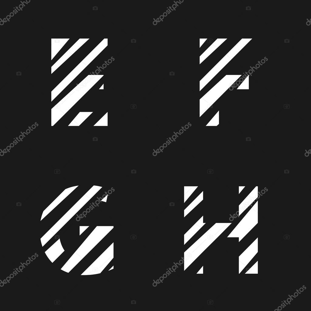White cut paper letter set. Creative alphabet