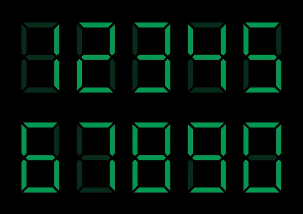 Set di numeri digitali — Vettoriale Stock