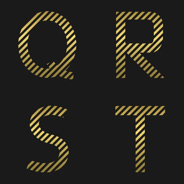Sada zlatá písmeno — Stockový vektor