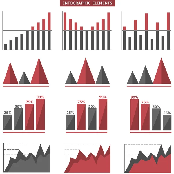 Infographic grafiek instellen — Stockvector