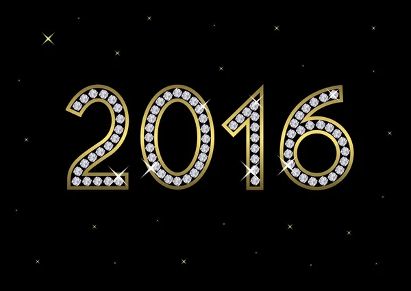 Nuevo año 2016 — Vector de stock