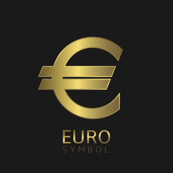 Altın euro simgesi — Stok Vektör