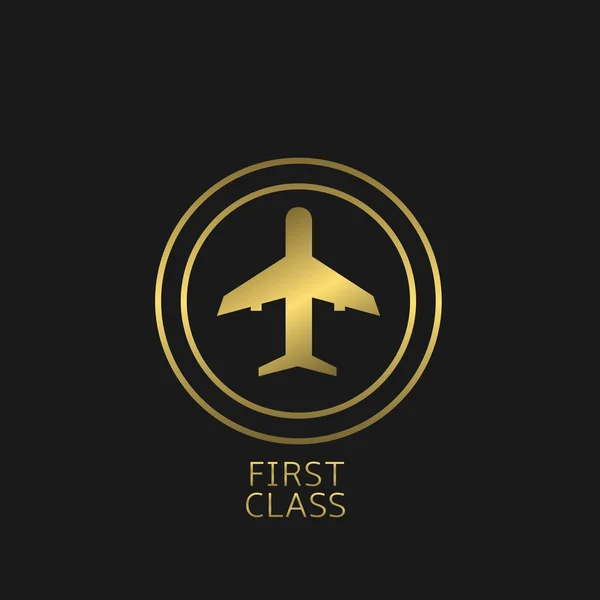 First Class label — Stock Vector