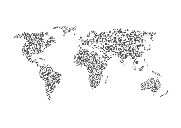 Mapa do mundo abstrato — Vetor de Stock