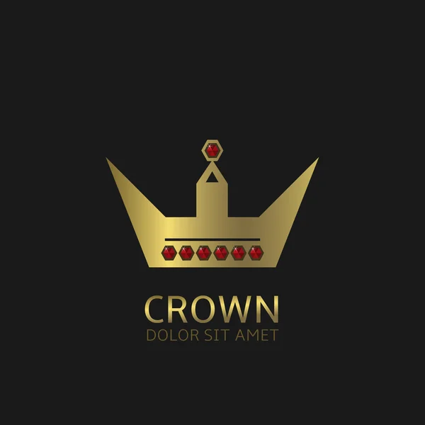 Gouden kroon symbool — Stockvector