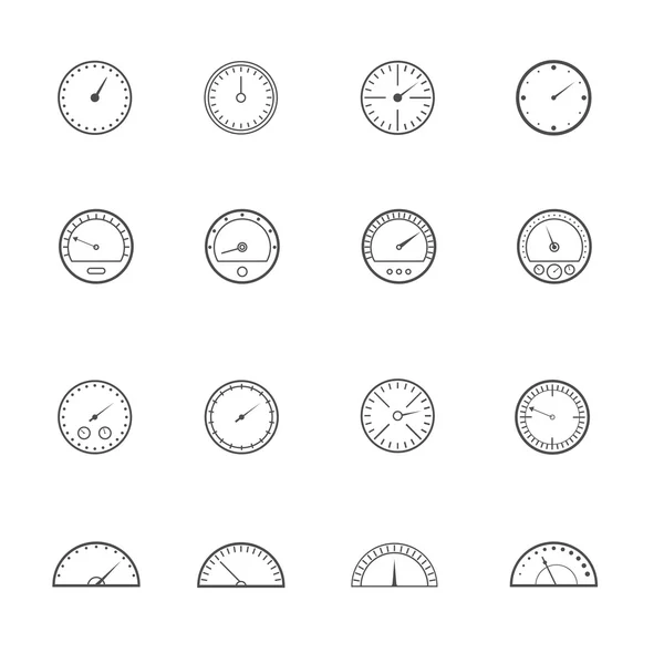 Snelheidsmeter en toerenteller — Stockvector