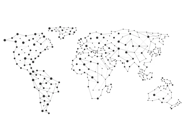 Mapa del mundo abstracto — Vector de stock
