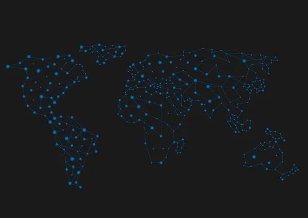 Mappa astratta del mondo — Vettoriale Stock