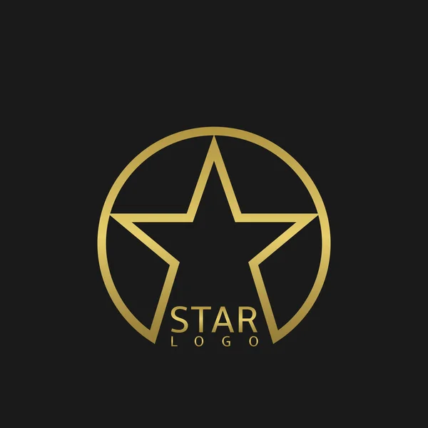 Golden star logo — Stock Vector