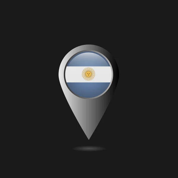 Puntero bandera Argentina — Vector de stock