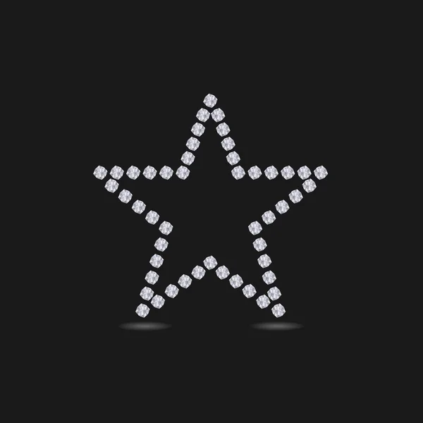 Simbolo Diamond Star — Vettoriale Stock