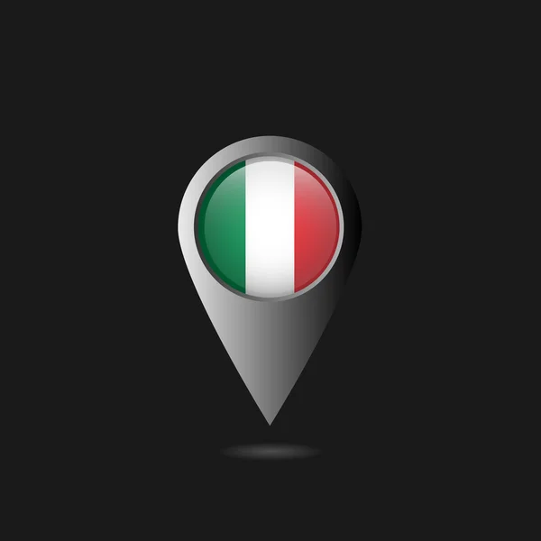 İtalya bayrağı işaretçi — Stok Vektör