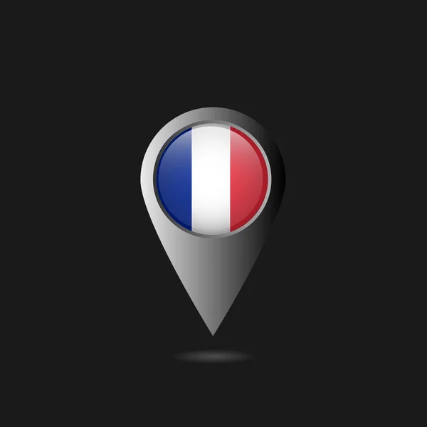 Francia puntatore bandiera — Vettoriale Stock