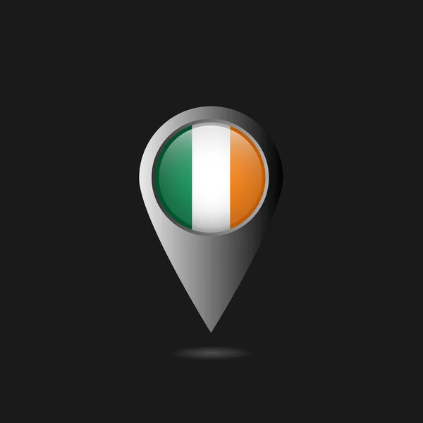 Flaga Irlandii wskaźnik — Wektor stockowy