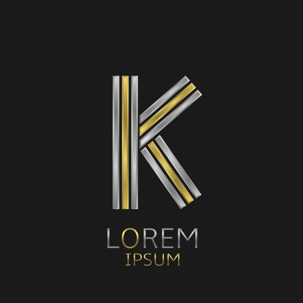 Letra K logo — Vector de stock