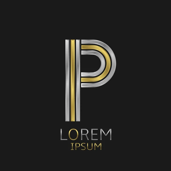 Litera p logo — Wektor stockowy