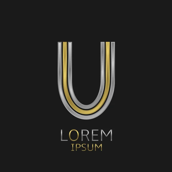 Letra u logo — Vector de stock