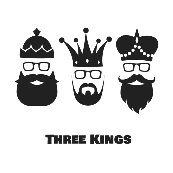 Vektor Illusztráció Téma Három Királyok Vízkereszt Napja — Stock Vector