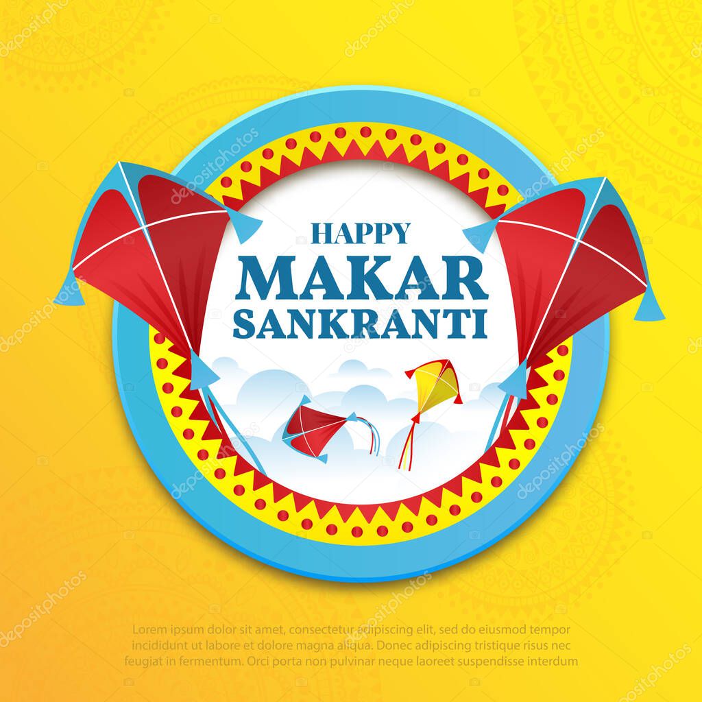 Vector illustration on the theme  Makar Sankranti Festival