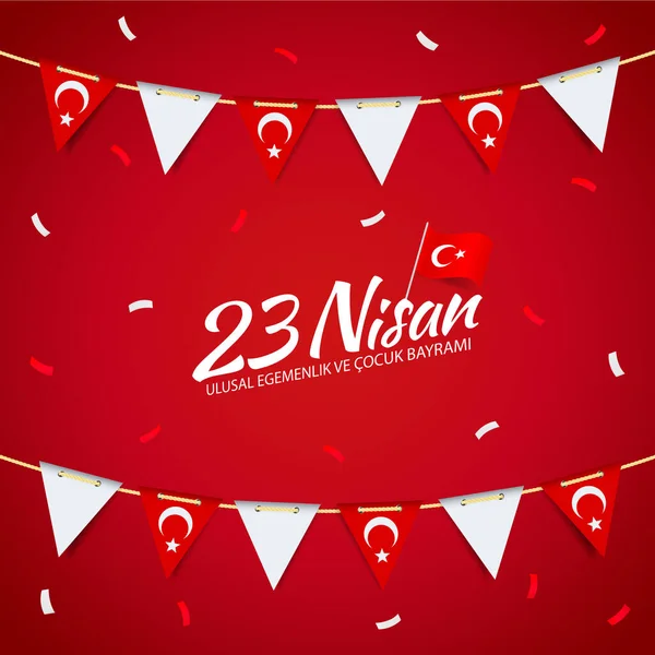 23 Nisan, Ulusal Egemenlik ve Çocuk Günü 'nün Vektör İlüstrasyonu (23 nisan, ulusal egemenlik ve kocuk bayrami)