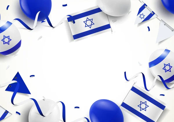 Elegant realistic Israel flag background. Israel Independence Day design  Stock Vector