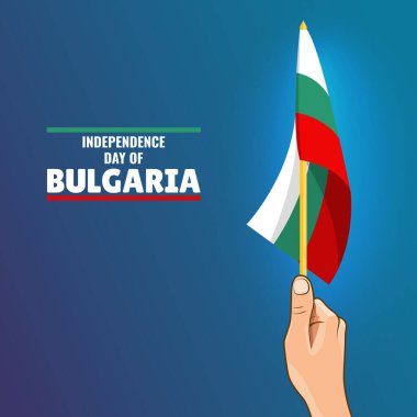 Bulgaristan 'ın Bağımsızlık Günü konulu Vektör İllüstrasyonu