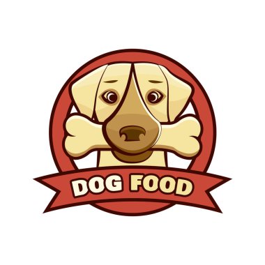 Logo şablonu. Bir köpek resmi logosu, evcil hayvanlarla ilişkilendirilen iş için uygun..