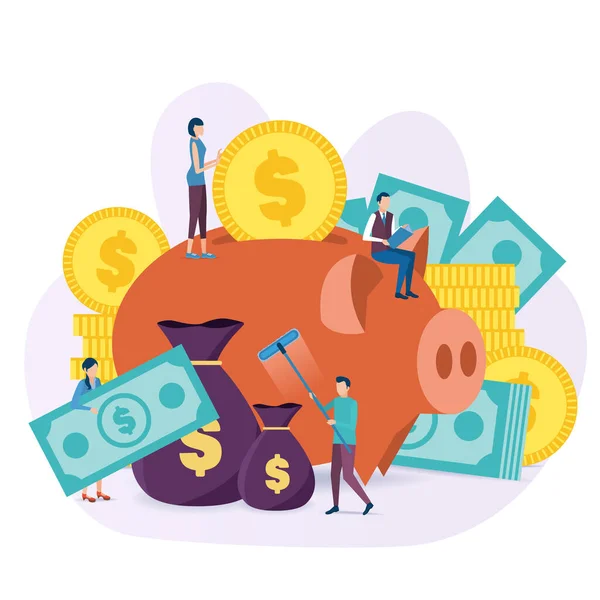 Concept Investment Investment Business Development Develop Strategies Increase Profits Vector — Stock Vector