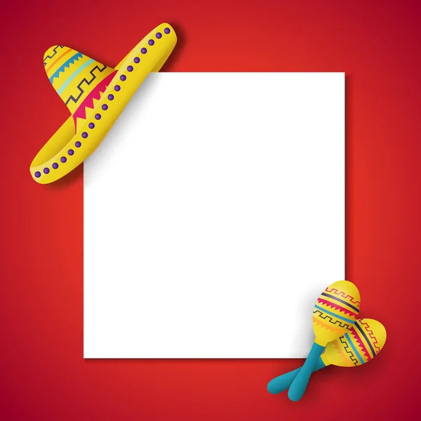 Ilustración Vectorial Del Cinco Mayo — Vector de stock