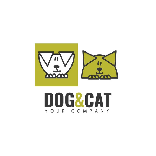 Modelo Logotipo Logotipo Imagem Cão Gato Adequado Para Negócios Que — Vetor de Stock
