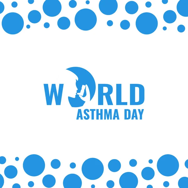 Ilustración Vectorial Del Día Mundial Del Asma — Vector de stock