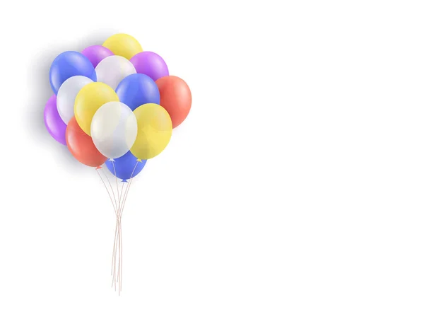 Vektorillustration Ein Haufen Luftballons Auf Weißem Hintergrund — Stockvektor