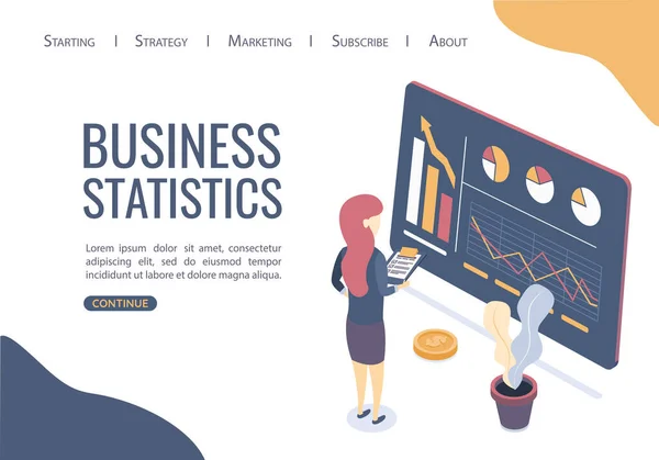 Conceito Estatísticas Negócios Encontrar Melhores Soluções Para Promover Ideias Negócios —  Vetores de Stock