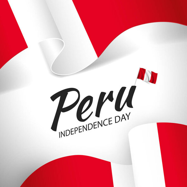 Vector Illustration of Peru Independence Day.