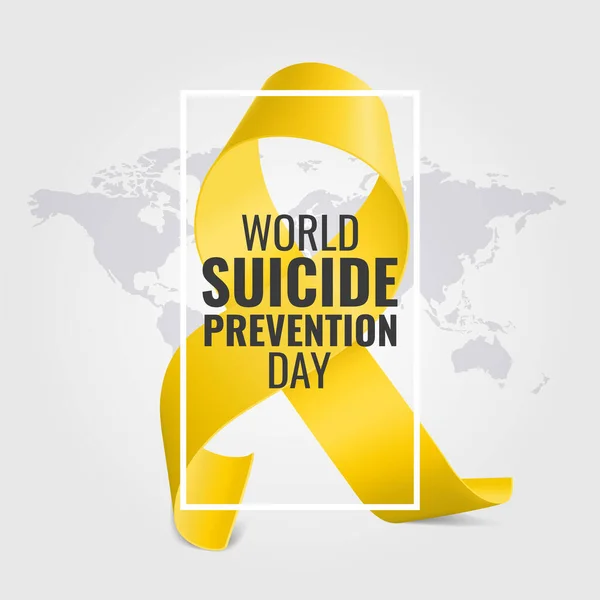 Vector Ilustración Del Día Mundial Prevención Del Suicidio — Vector de stock