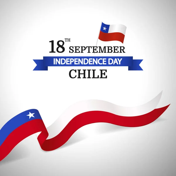 Ilustración Vectorial Del Día Independencia Chile — Archivo Imágenes Vectoriales