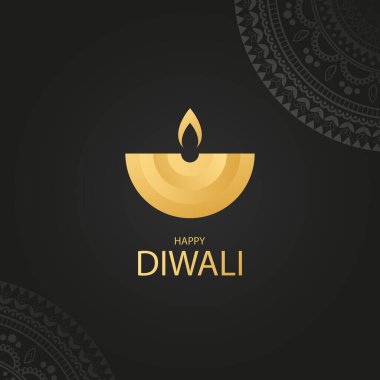 Bayram diwalisinin vektör illüstrasyonu. Deepavali. Işık Festivali.