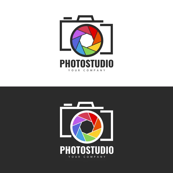 Photo Studio Logo Tervezés — Stock Vector