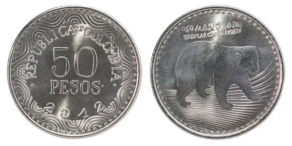 Colombia pesos mynt — Stockfoto