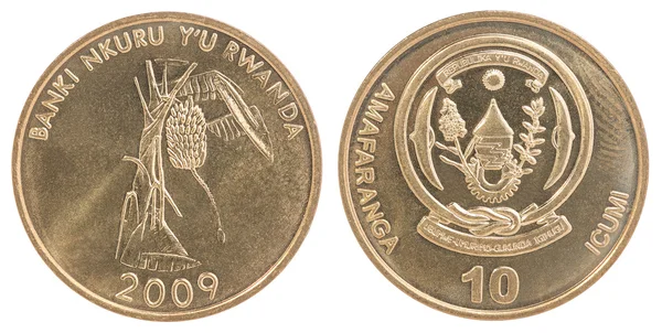 Serie di monete in franco ruandese — Foto Stock