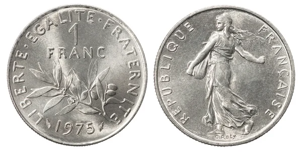 Γαλλικό φράγκο ασημένιο κέρμα — Φωτογραφία Αρχείου