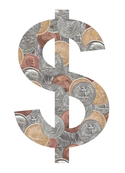 Symbol dollar isolated on white — Stock Photo, Image