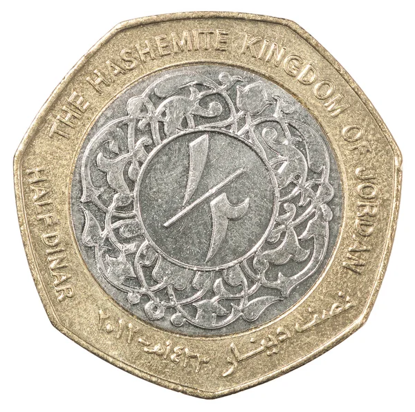 Динарная монета Иордании — стоковое фото
