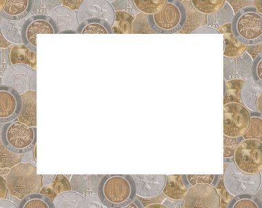 çerçeve diffrents dolar paraları 