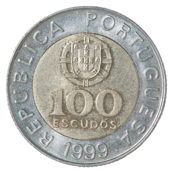Münze portugiesischer Escudo — Stockfoto