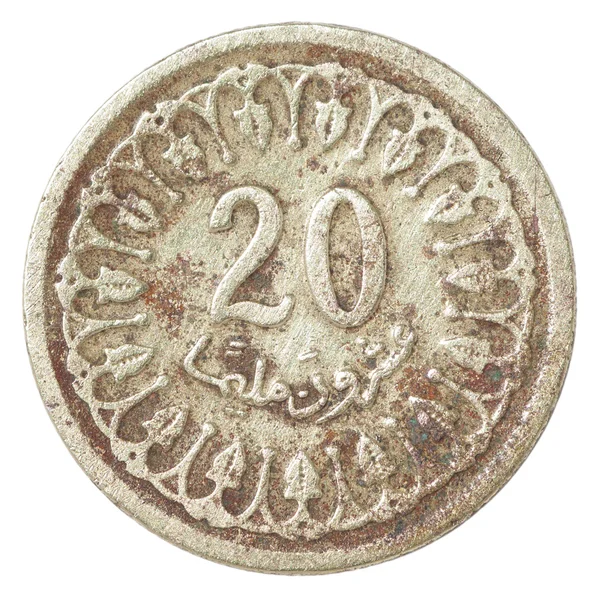 Tunisian old coin — Stock Photo, Image