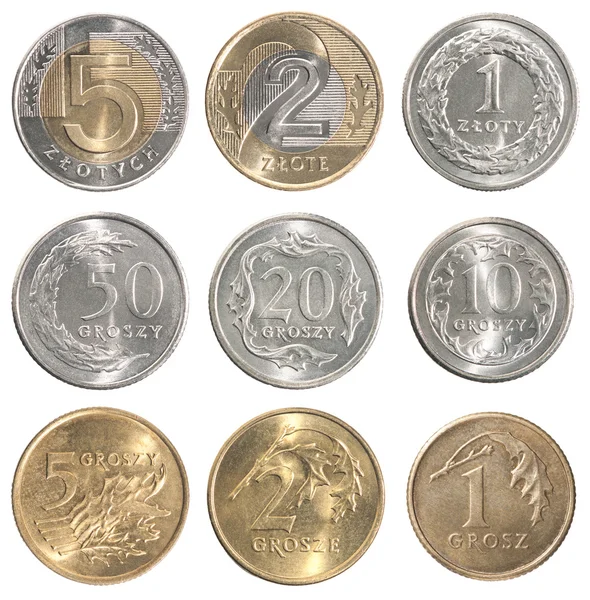 Conjunto completo de moneda de Polonia — Foto de Stock